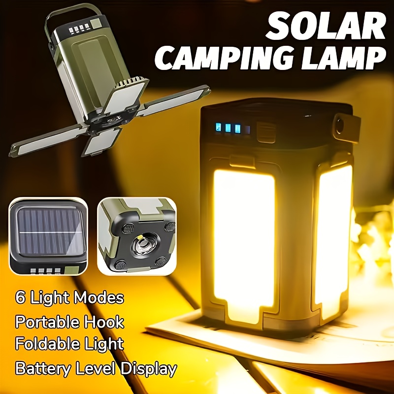Outdoor Lighting Solar - مصباح تخييم خارجي يعمل بالطاقة الشمسية،
