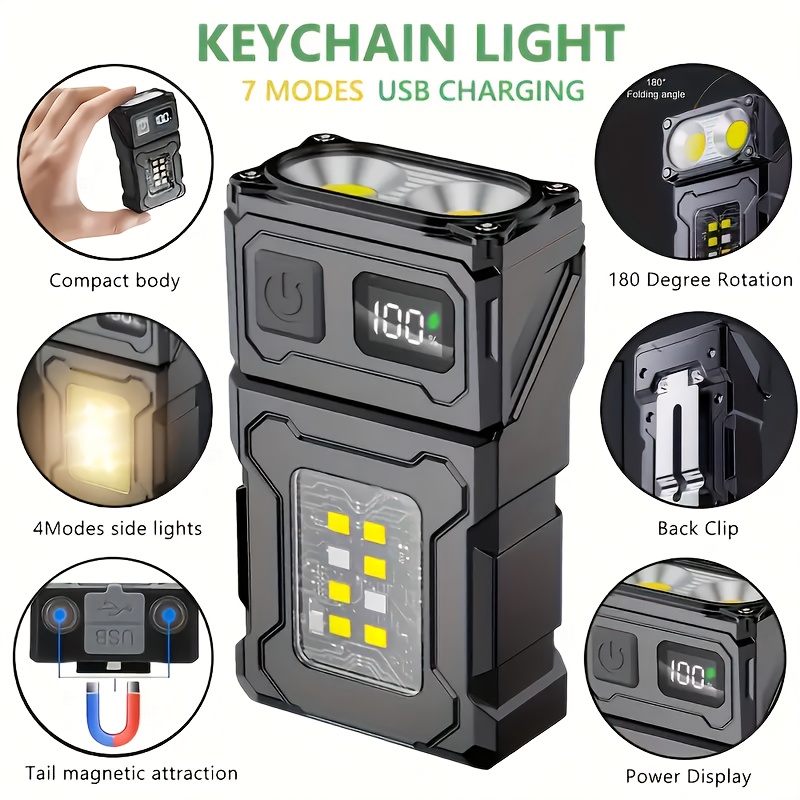 Outdoor Lighting Nearby - مصباح جيب LED صغير قابل لإعادة