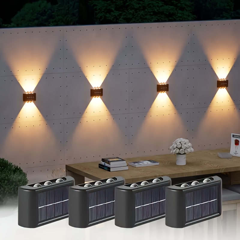 Outdoor Lighting Solar - مصباح جداري شمسي LED خارجي مقاوم