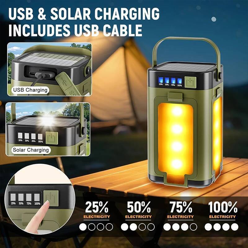 Outdoor Lighting Bronze - مصباح محمول خارجي متعدد الوظائف مع