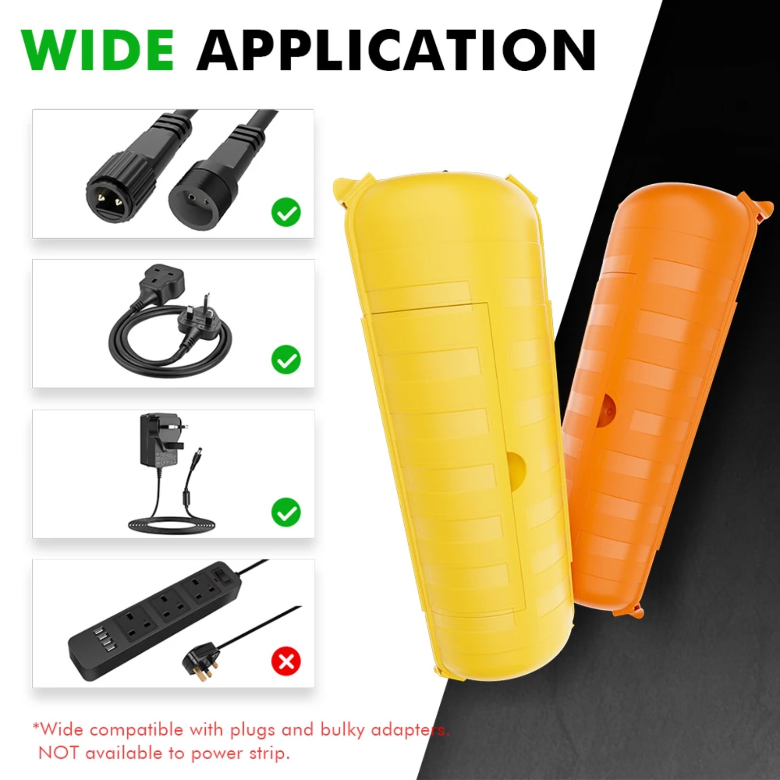 Outdoor Lighting Extension Cord - غطاء سلك تمديد خارجي IP44 مقاس