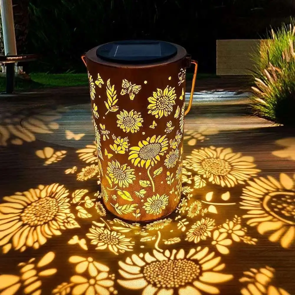 Outdoor Lighting Solar - إضاءة زهرة عباد الشمس وتأثير الضوء