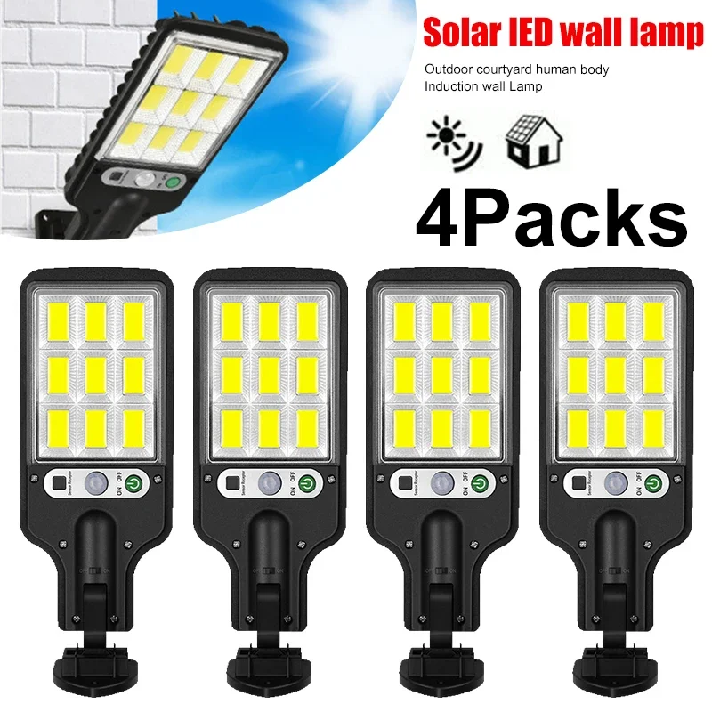 Outdoor Lighting Solar - مصباح جداري خارجي قوي يعمل بالطاقة