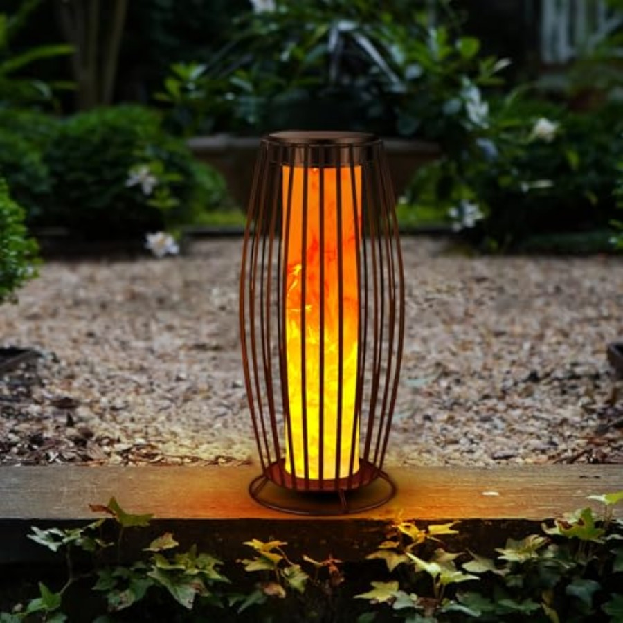 Outdoor Lighting Solar - مصباح أرضي شمسي خارجي بتأثير اللهب