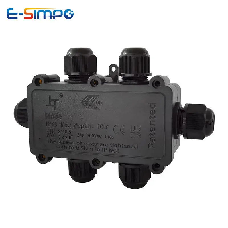 Outdoor Lighting Wire Connectors - 6Way 1IN5Out IP68 تحت الماء سلك
