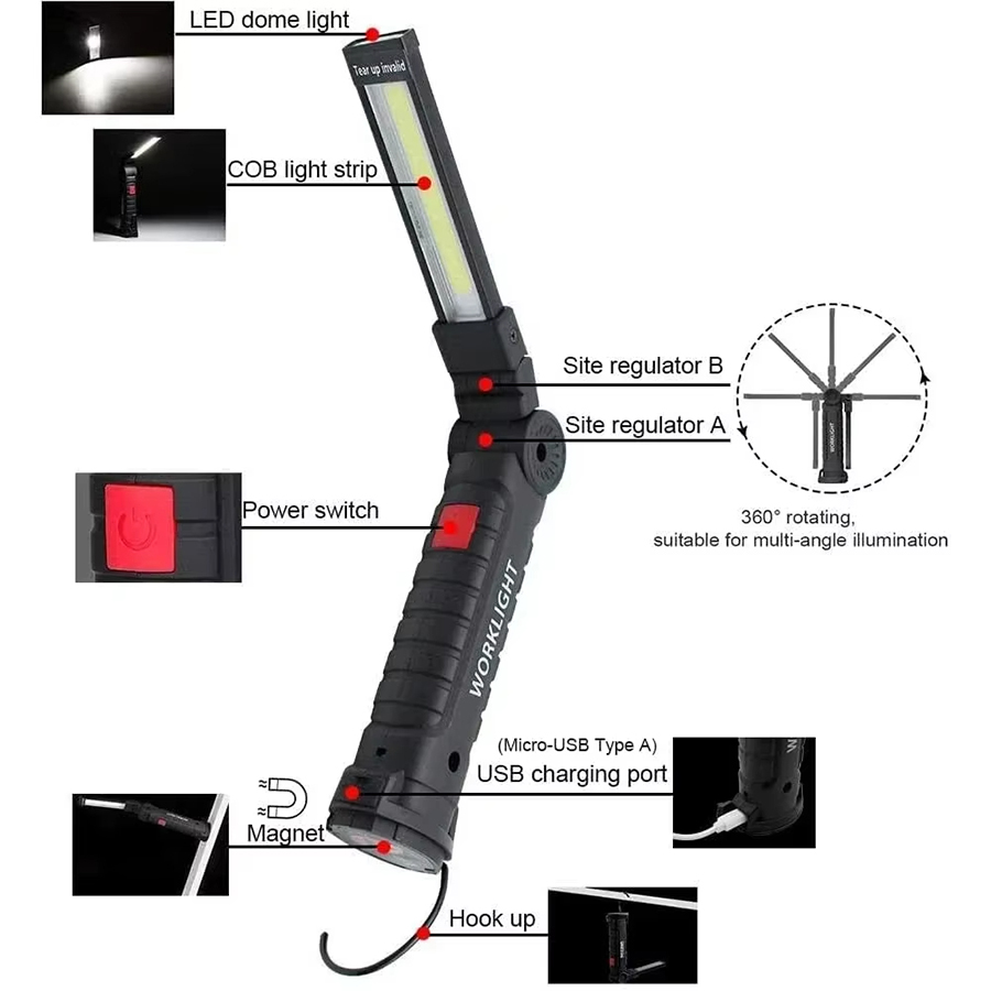 مصباح يدوي LED محمول مع خطاف م - مراجعة Outdoor Lighting Nearby وسعره