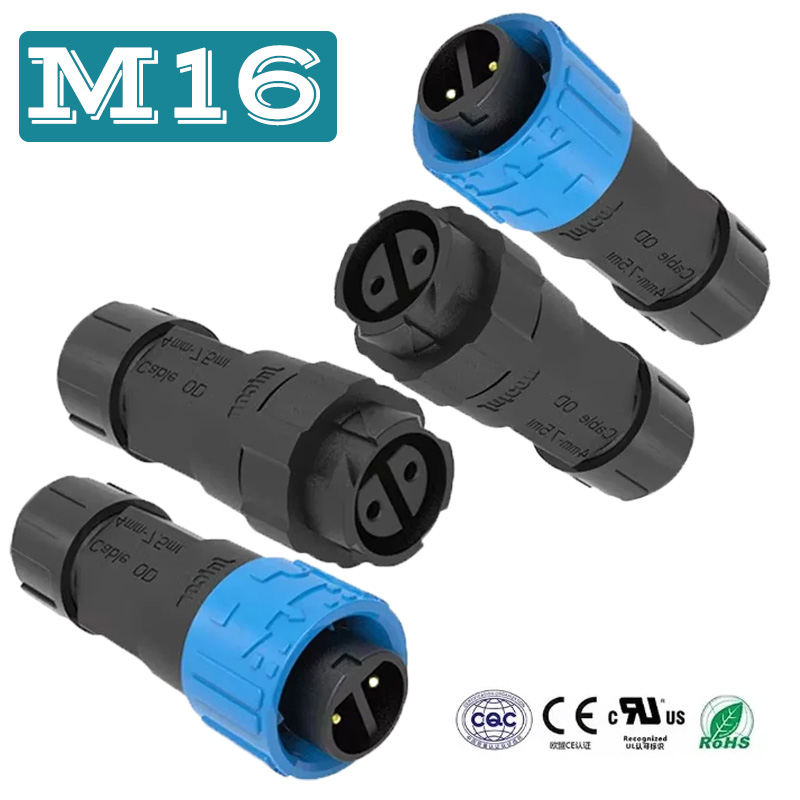 2Pin M16 موصل الطاقة الذاتي قف - مراجعة Outdoor Lighting Wire Connectors وسعره