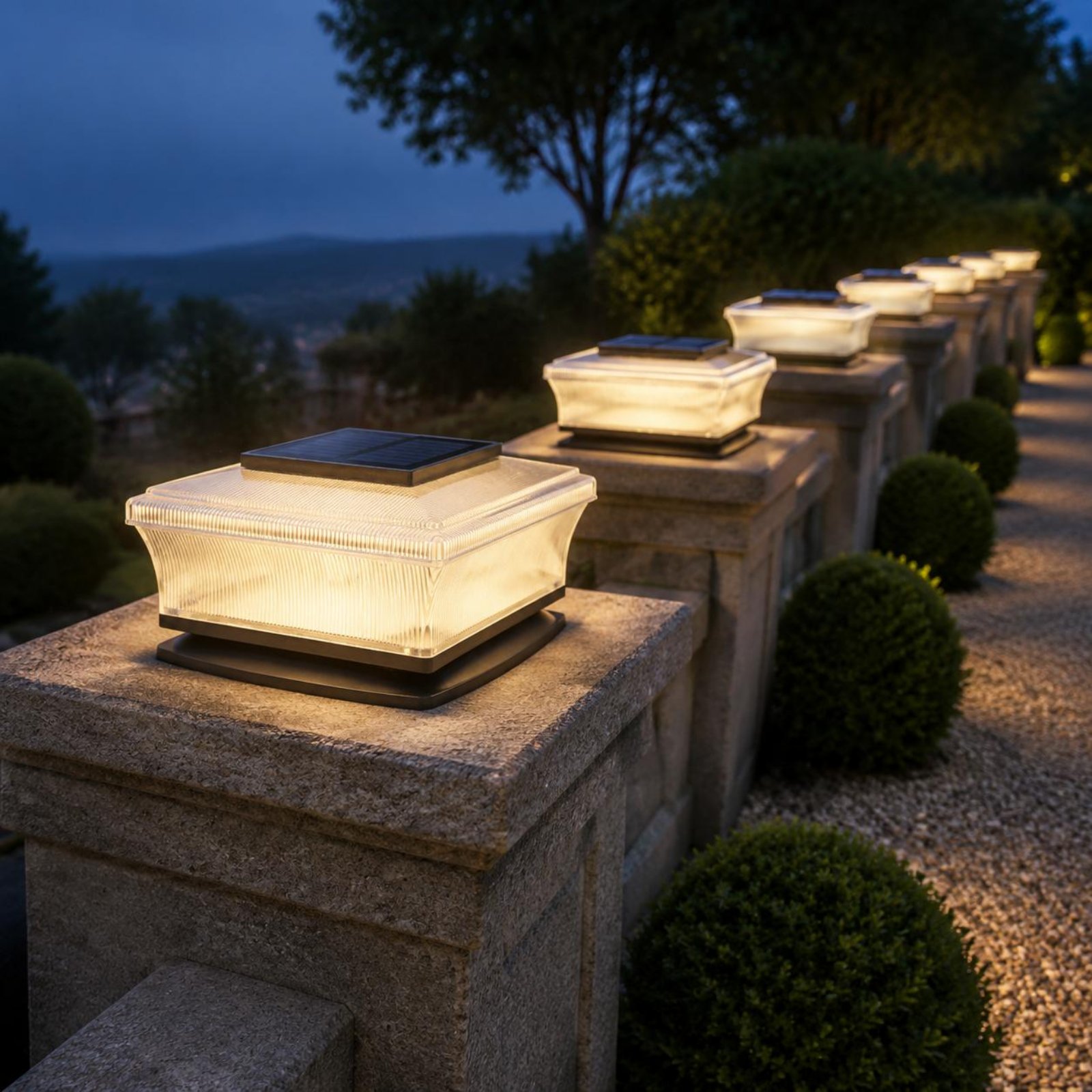إضاءة عمودية شمسية لاسلكية مرب - مراجعة Outdoor Lighting Solar وسعره