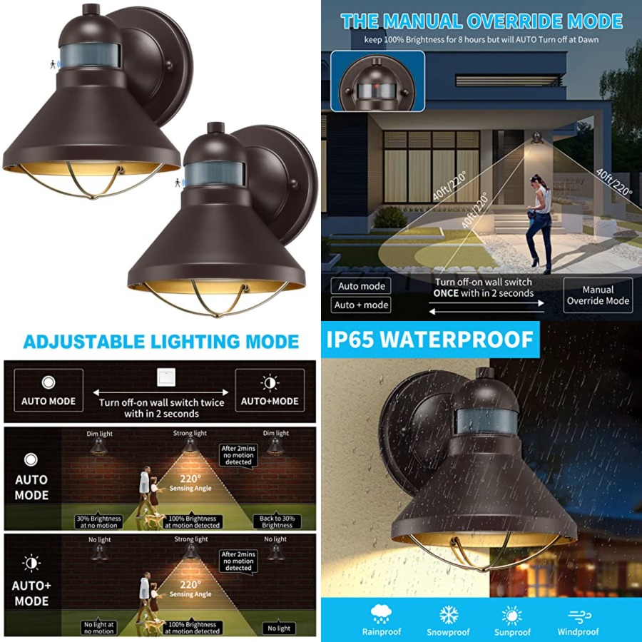مجموعة من 2 مصباح جداري خارجي  - مراجعة Outdoor Lighting Solar وسعره