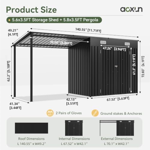 سقيفة تخزين خارجية 6x4 قدم مع  - مراجعة Outdoor Lighting Solar وسعره