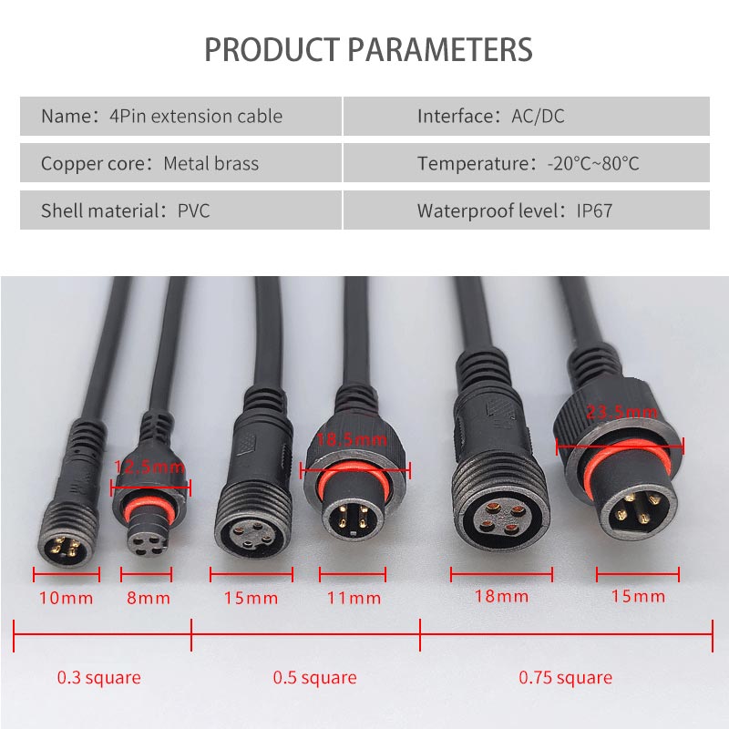 ذكر Famale التوصيل كابل 4Pin م - مراجعة Outdoor Lighting Wire Connectors وسعره
