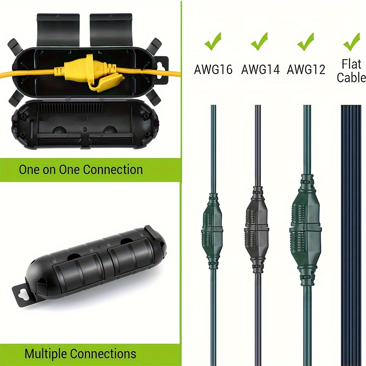 غطاء أمان واقٍ لتوصيل سلك التم - مراجعة Outdoor Lighting Extension Cord وسعره