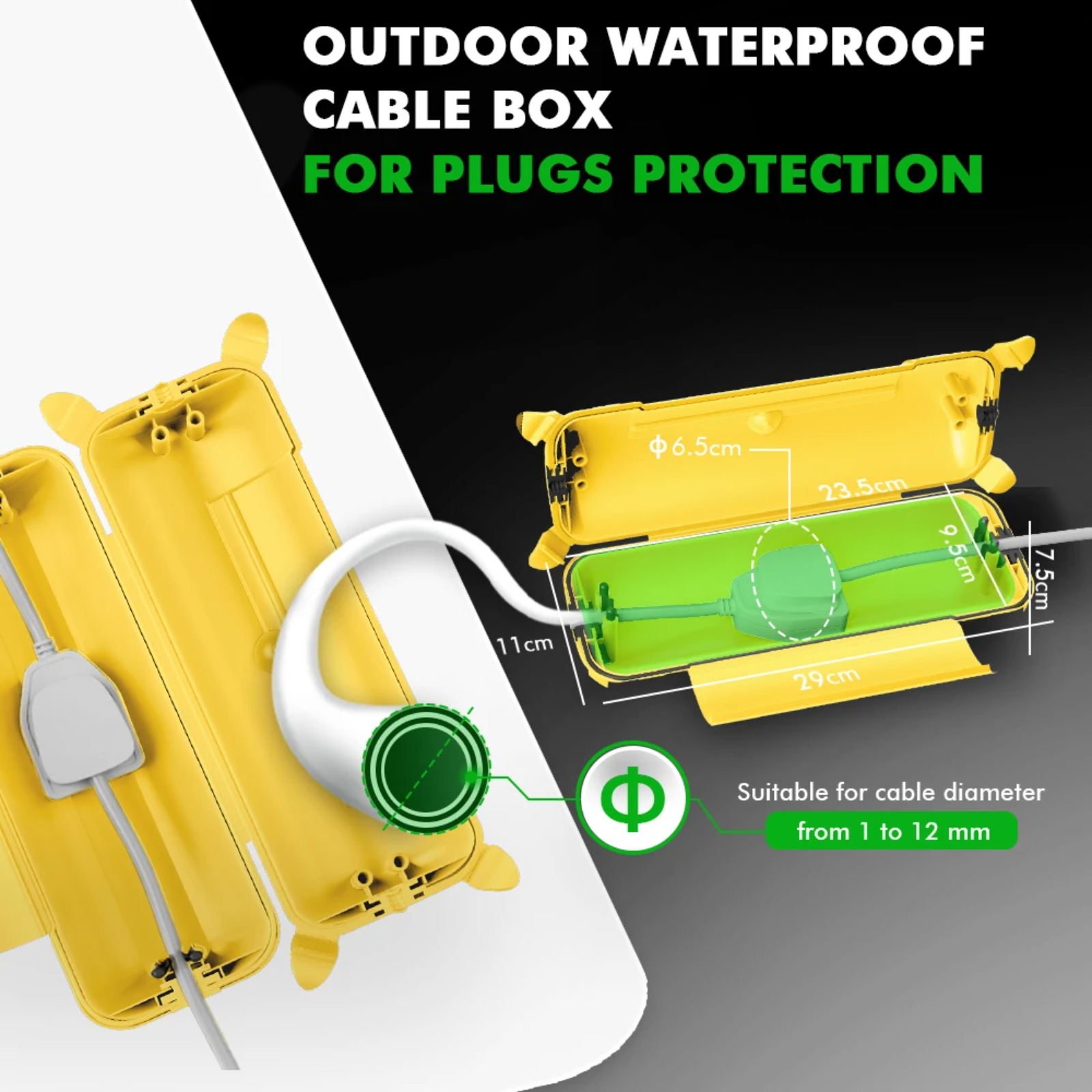 غطاء سلك تمديد خارجي IP44 مقاس - مراجعة Outdoor Lighting Extension Cord وسعره