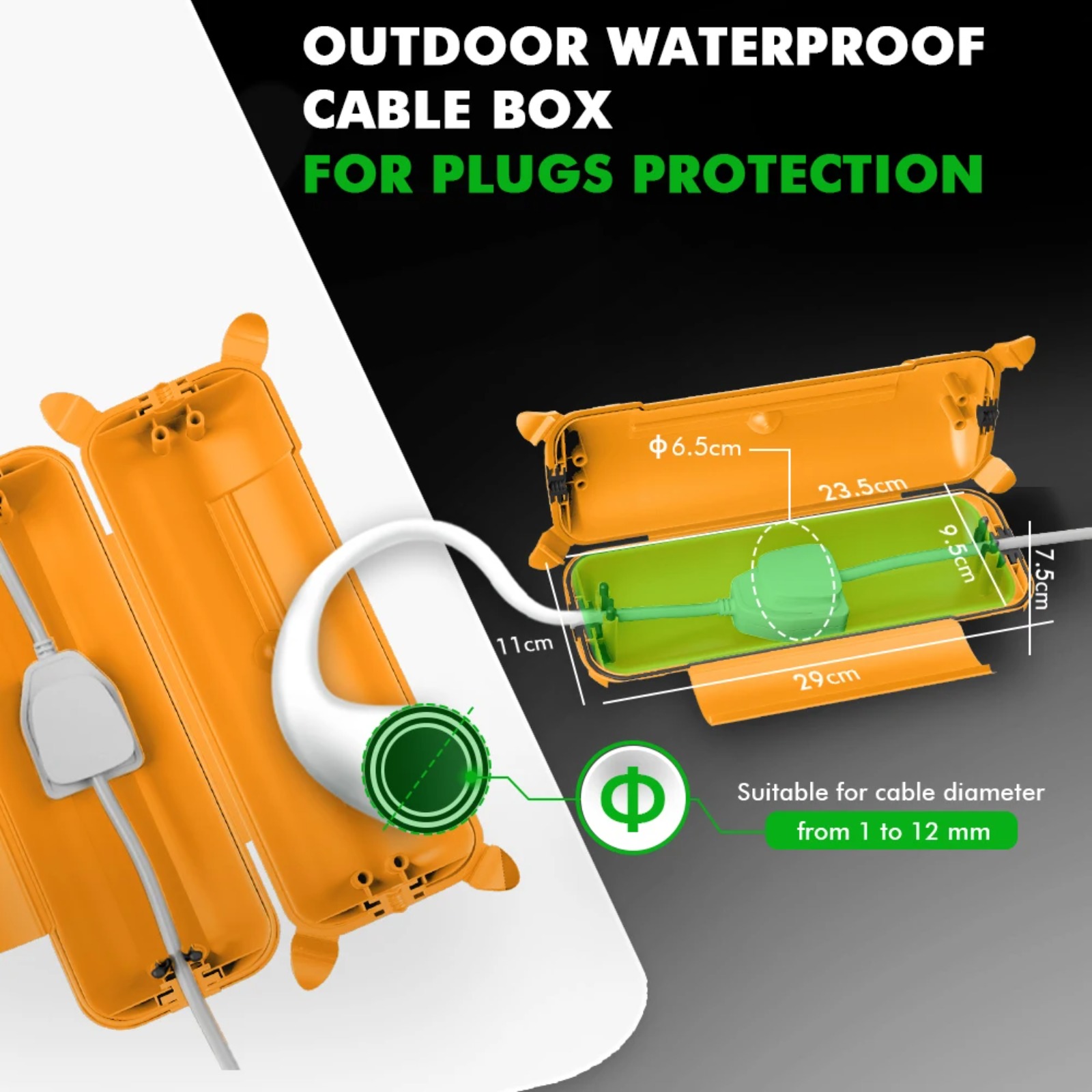 غطاء سلك تمديد خارجي IP44 مقاس - مراجعة Outdoor Lighting Extension Cord وسعره