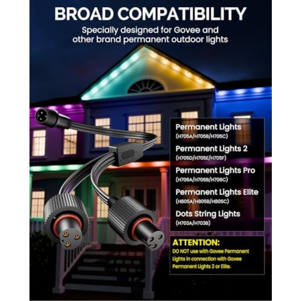 سلك مقسم الطاقة المقاوم للماء  - مراجعة Outdoor Lighting Extension Cord وسعره