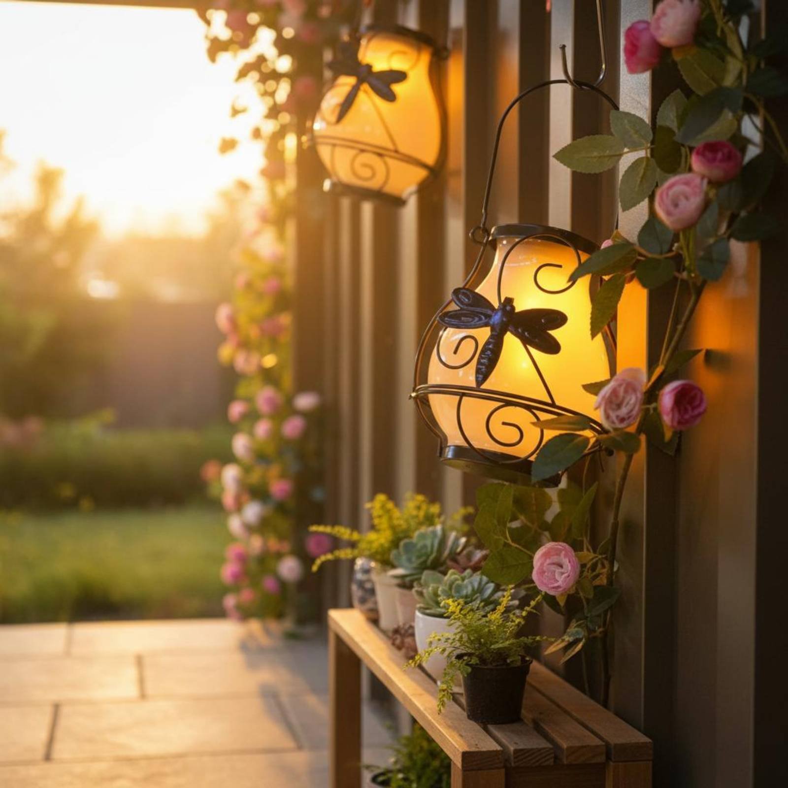 فانوس شمسي على شكل فراشة مقاوم - مراجعة Outdoor Lighting Decoration وسعره