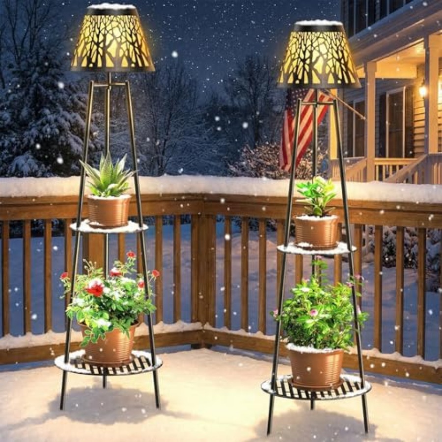 مصباح أرضي شمسي خارجي مع حامل  - مراجعة Outdoor Lighting Solar وسعره
