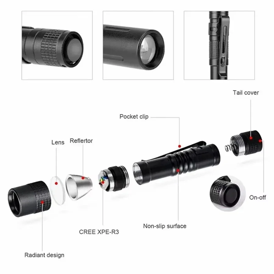 1-4 قطعة قلم LED صغير محمول ضو - مراجعة Outdoor Lighting Nearby وسعره