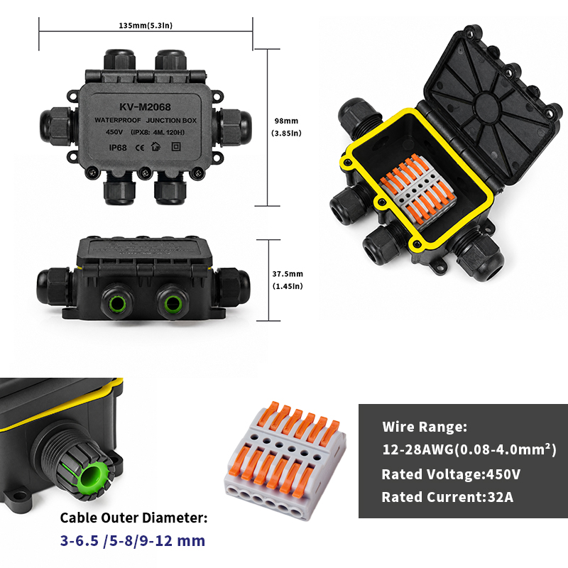 صندوق توصيل كهربائي مقاوم للما - مراجعة Outdoor Lighting Extension Cord وسعره