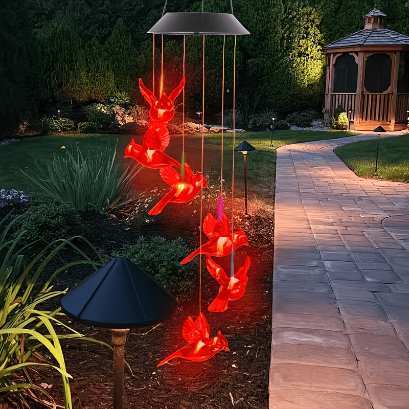 أضواء زينة على شكل طائر متوهج  - مراجعة Outdoor Lighting Solar وسعره