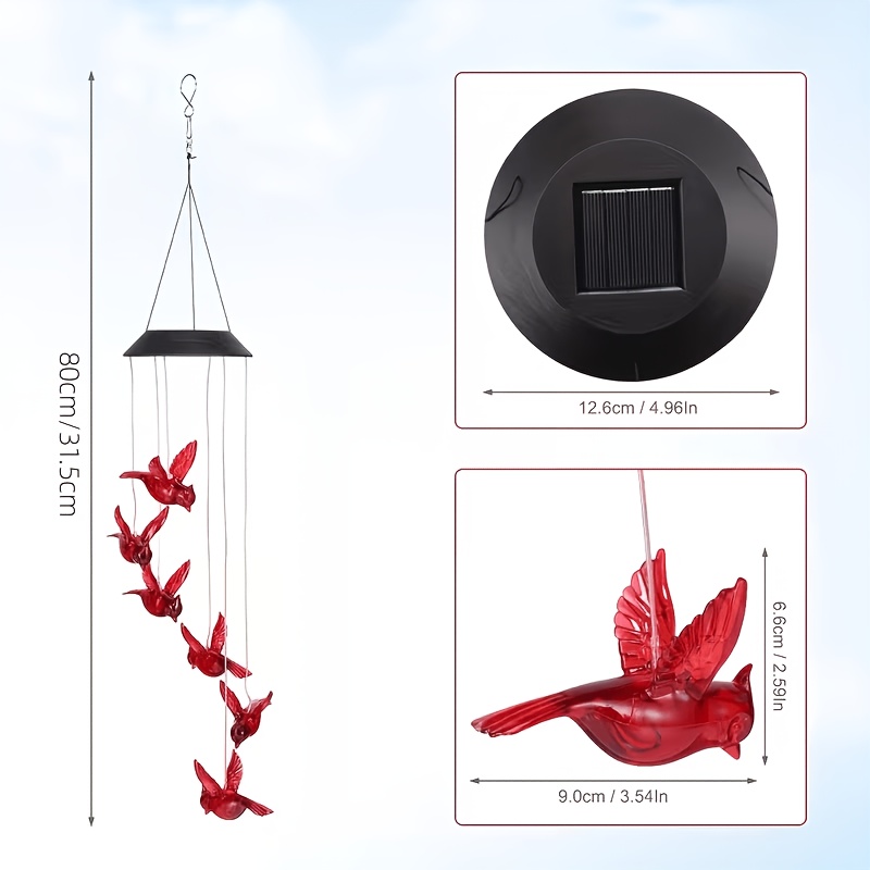 أضواء زينة على شكل طائر متوهج  - مراجعة Outdoor Lighting Solar وسعره