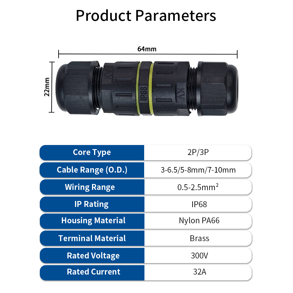 موصل كابل صغير مقاوم للماء IP6 - مراجعة Outdoor Lighting Wire Connectors وسعره