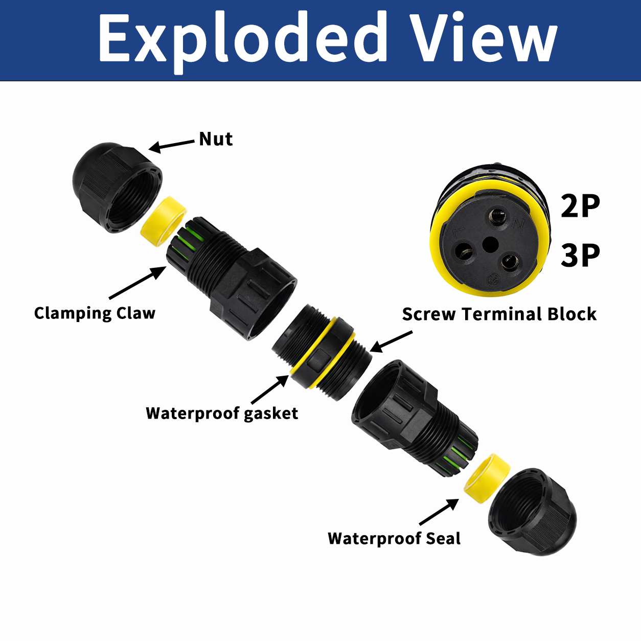 موصل كابل صغير مقاوم للماء IP6 - مراجعة Outdoor Lighting Wire Connectors وسعره